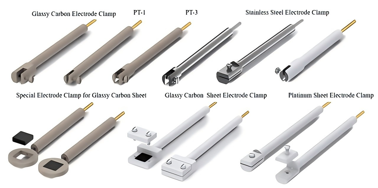 Electrode Clamp （Platinum、Glassy carbon、Gold wire、Stainless steel、Titanium、Double-knob）