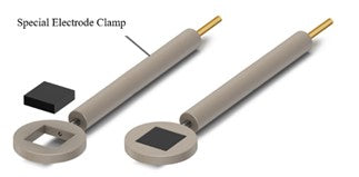 Electrode Clamp (Platinum、Glassy carbon、Gold wire、Stainless steel、Titanium、Double-knob)