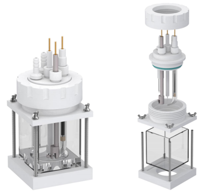 Square quartz electrochemical cell (sealed), C012-2