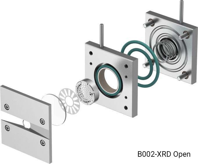 In-situ XRD two-electrode battery testing cell 