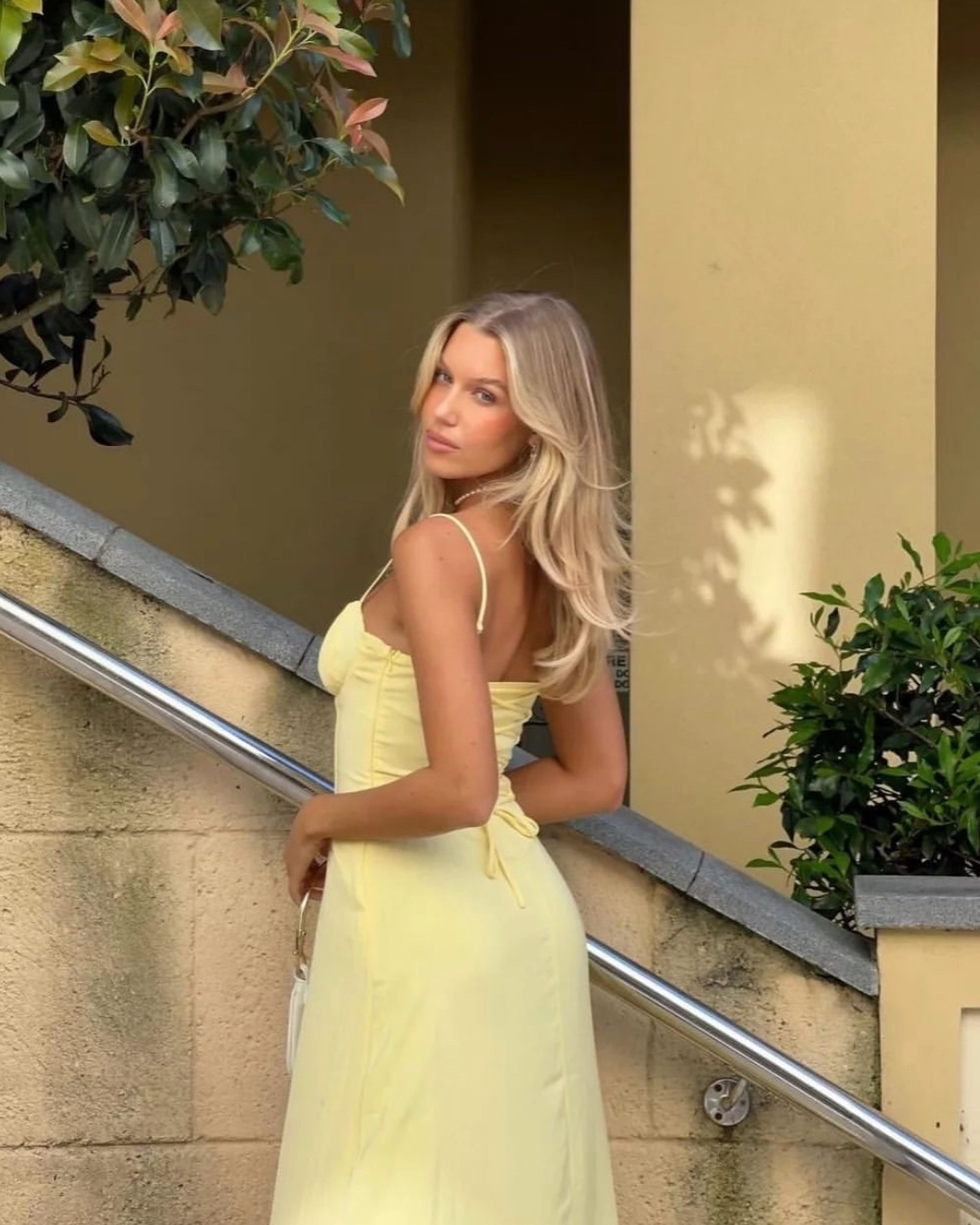 Yellow Spaghetti Strap Summer Holiday Vacation A Line Maxi Dress