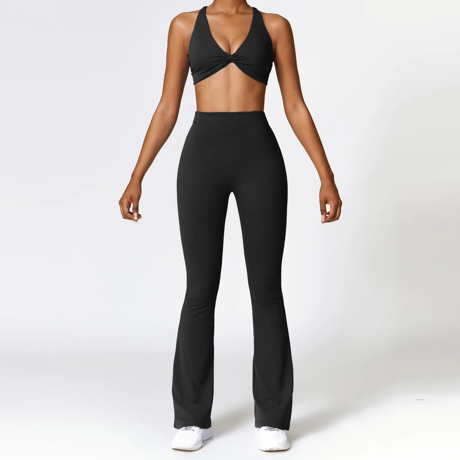 Seamless High Waist Leggings Sports Bra Gym Set