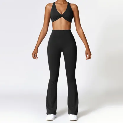 Seamless High Waist Leggings Sports Bra Gym Set