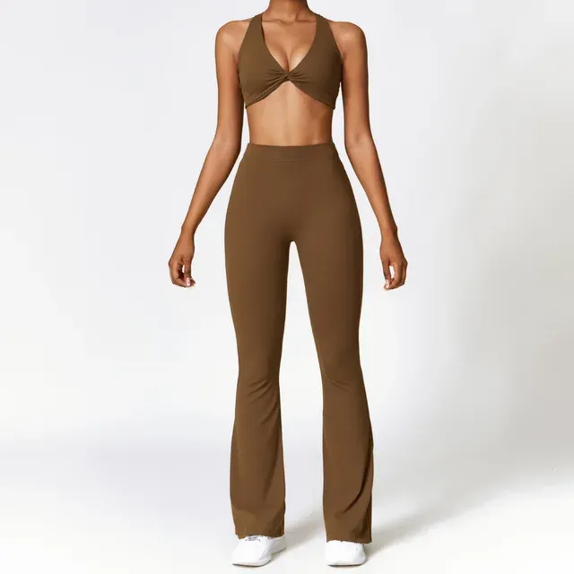 Seamless High Waist Leggings Sports Bra Gym Set
