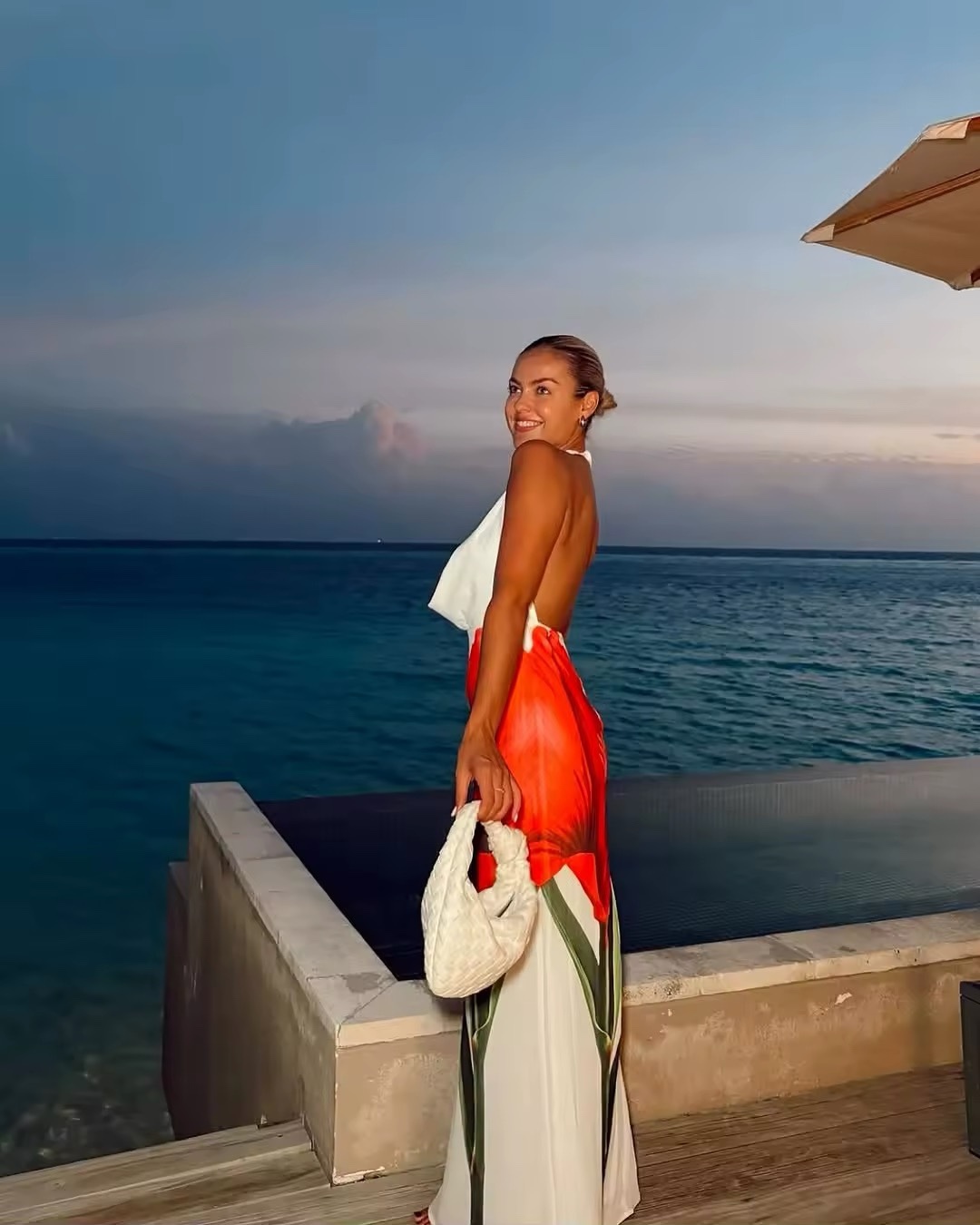 Halter Scoop Neck Sleeveless Bodycon Summer Holiday Vacation Maxi Dress