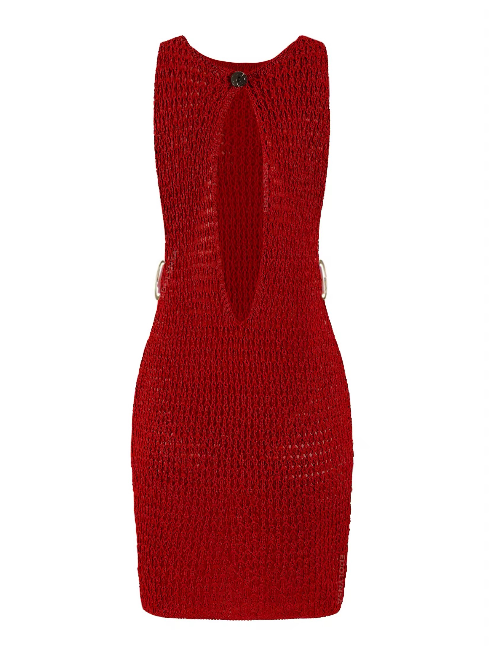Crochet Sleeveless Cut Out Beach Summer Mini Dress