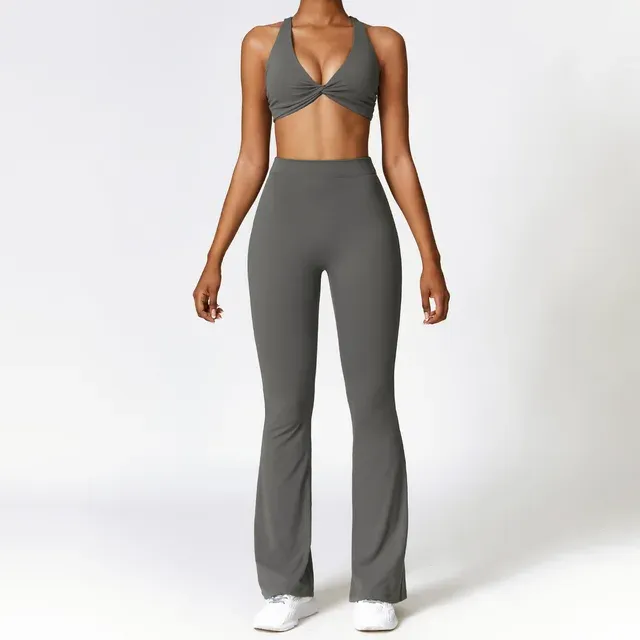 Seamless High Waist Leggings Sports Bra Gym Set