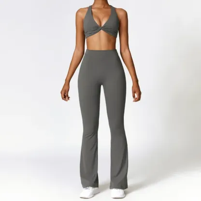 Seamless High Waist Leggings Sports Bra Gym Set