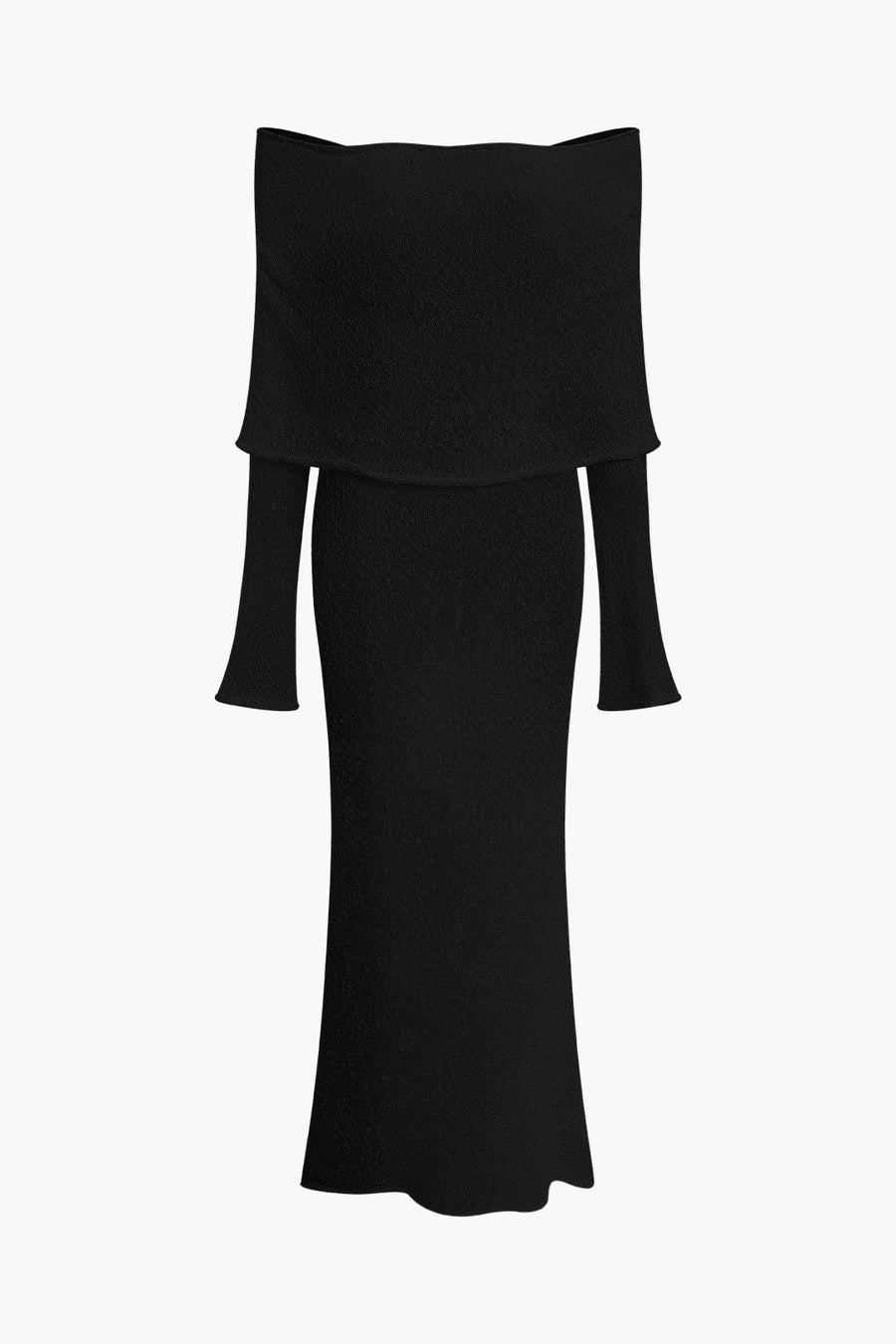 Off Shoulder Knit Summer Vacation Maxi Bodycon Dress