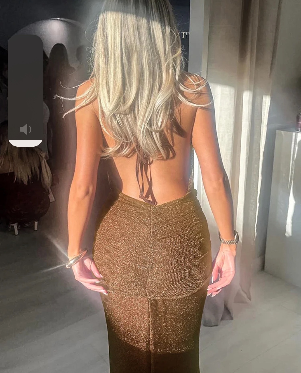 Ruched Backless Halter Neck Bodycon Dress