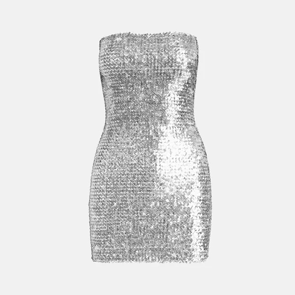 Sequin Strapless Bodycon Party Mini Dress