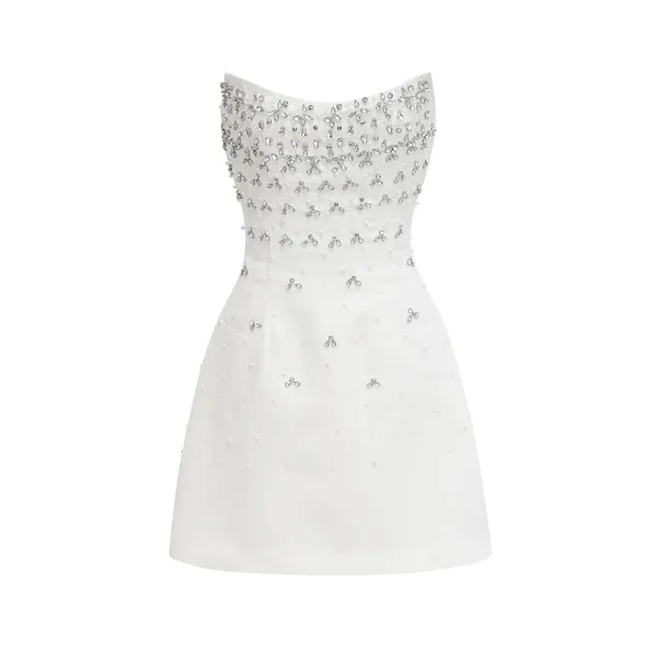Diamond Rhinstone Embellished Mini Dress