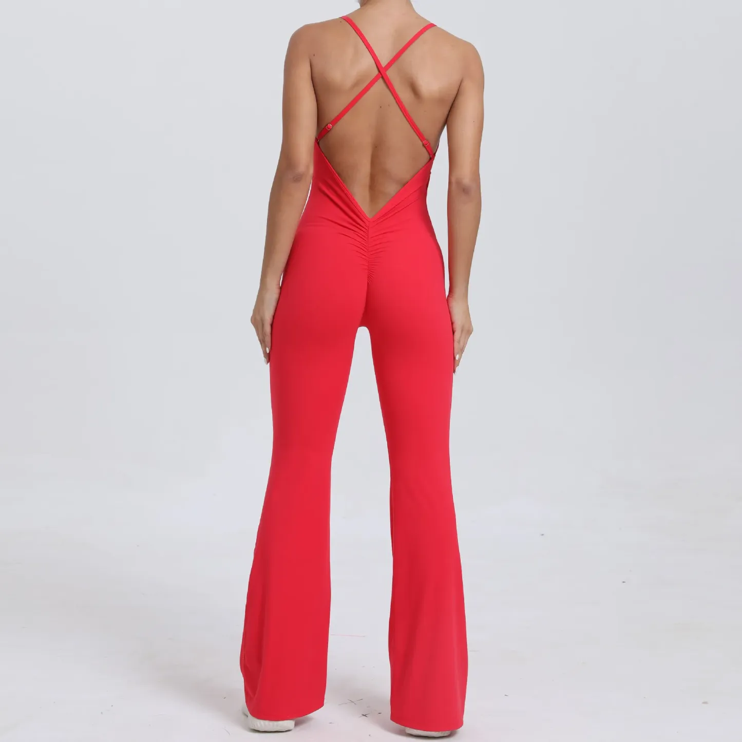 Backless Jumpsuit Gym Set Yoga