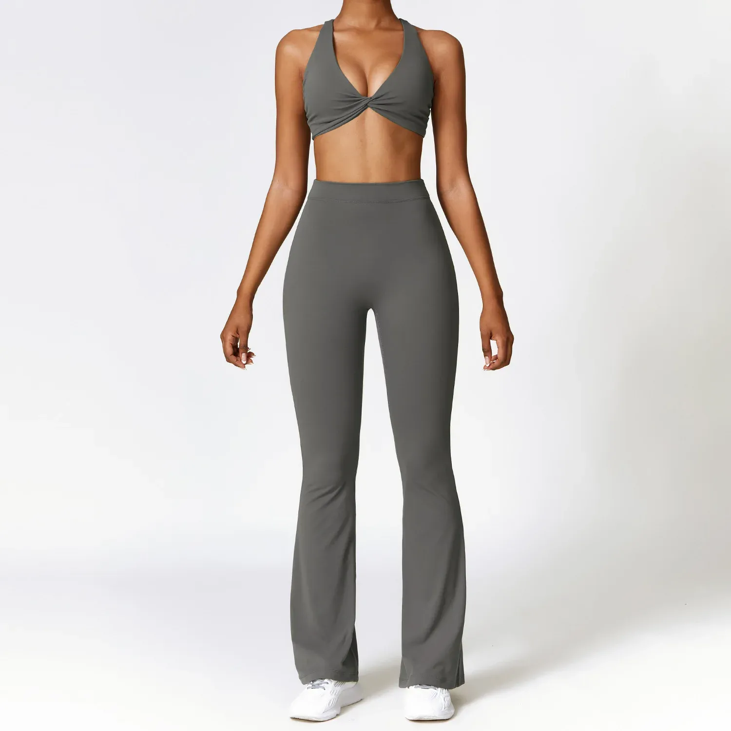 Seamless High Waist Leggings Sports Bra Gym Set