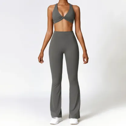Seamless High Waist Leggings Sports Bra Gym Set
