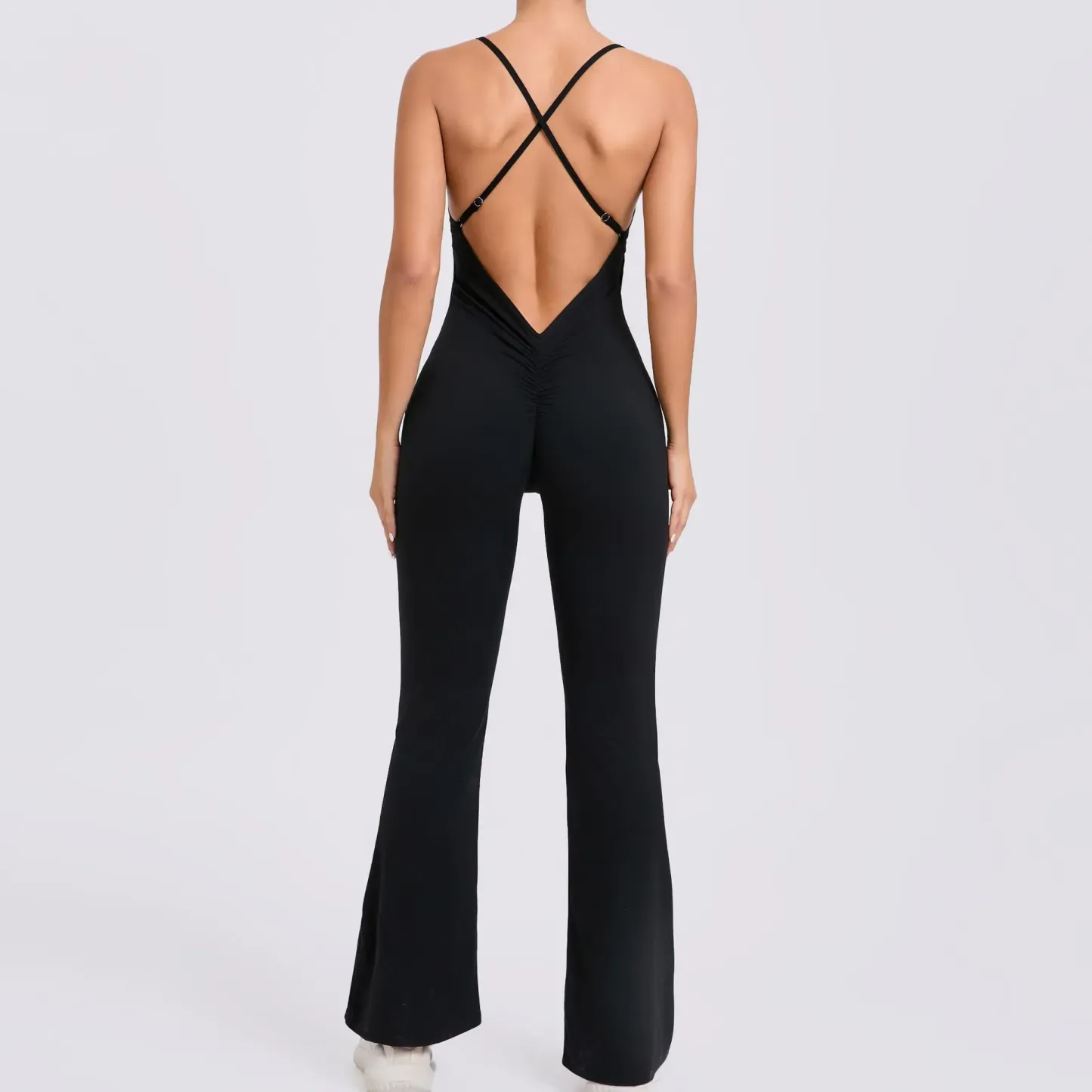 Backless Jumpsuit Gym Set Yoga