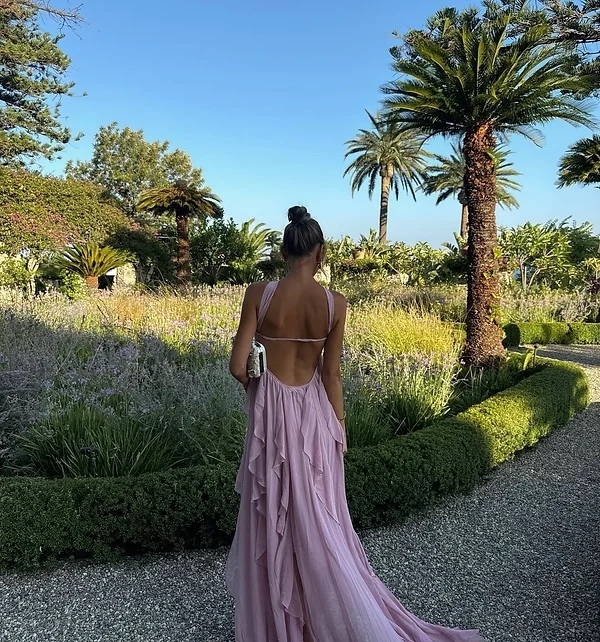 Elegant Ruffle Layered Strapless Maxi Dress