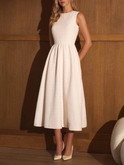 Elegant Sleeveless A Line Formal Maxi Dress