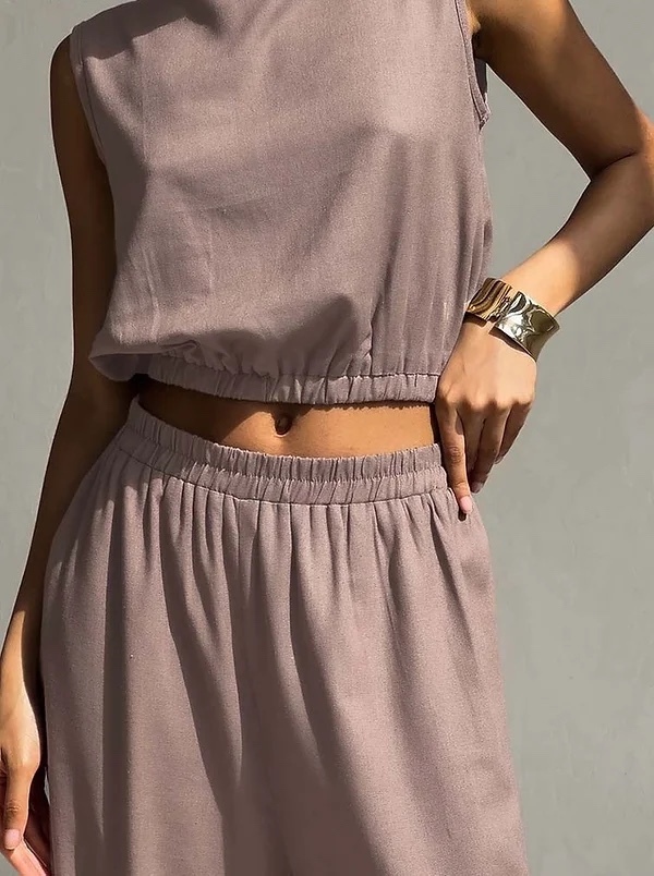 Casual Trousers Slit 2 Piece Co-ord Set