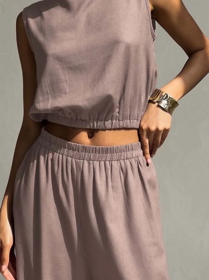 Casual Trousers Slit 2 Piece Co-ord Set