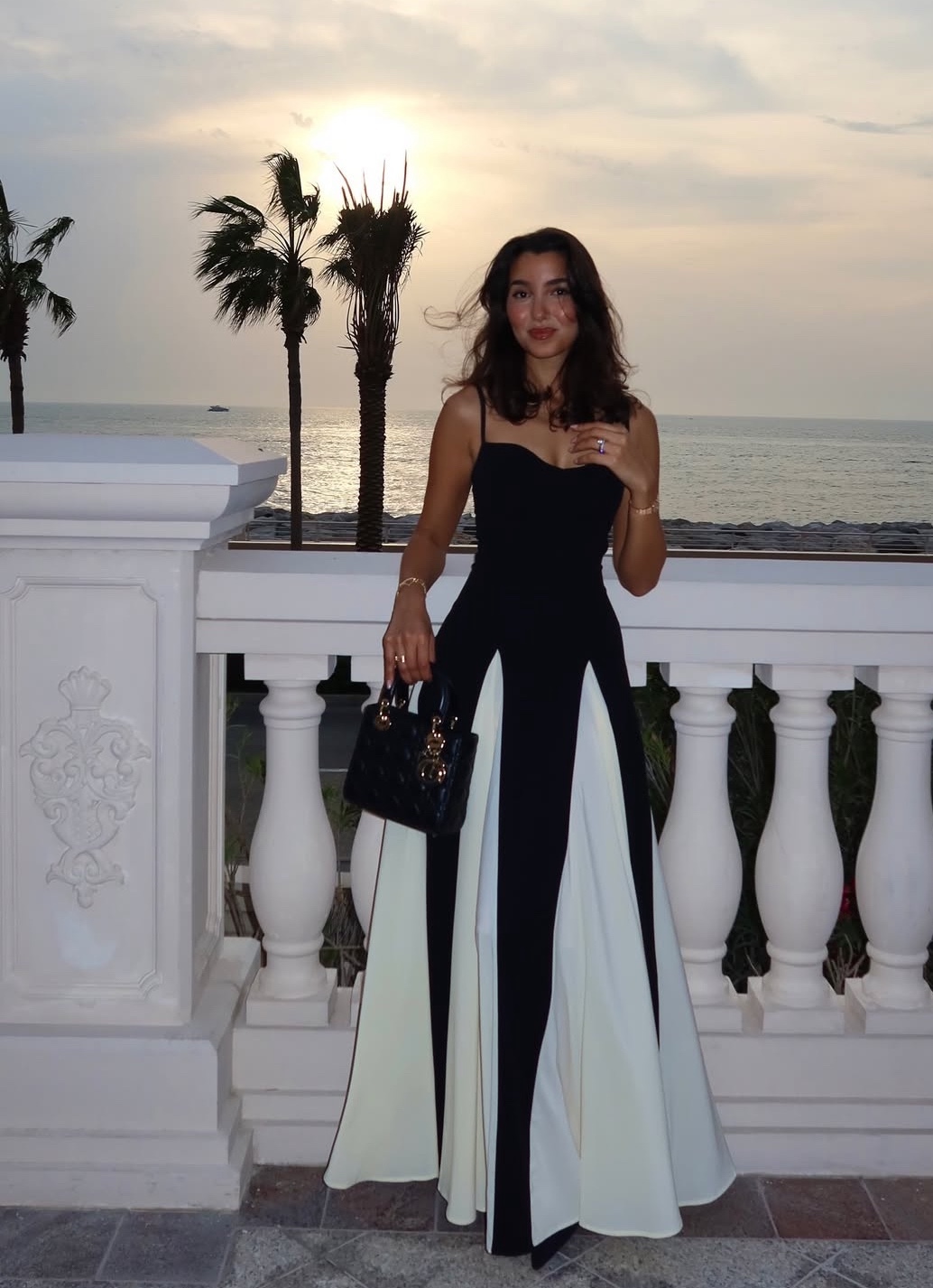 Two Tone Contrast Elegant Sleeveless Maxi Dress