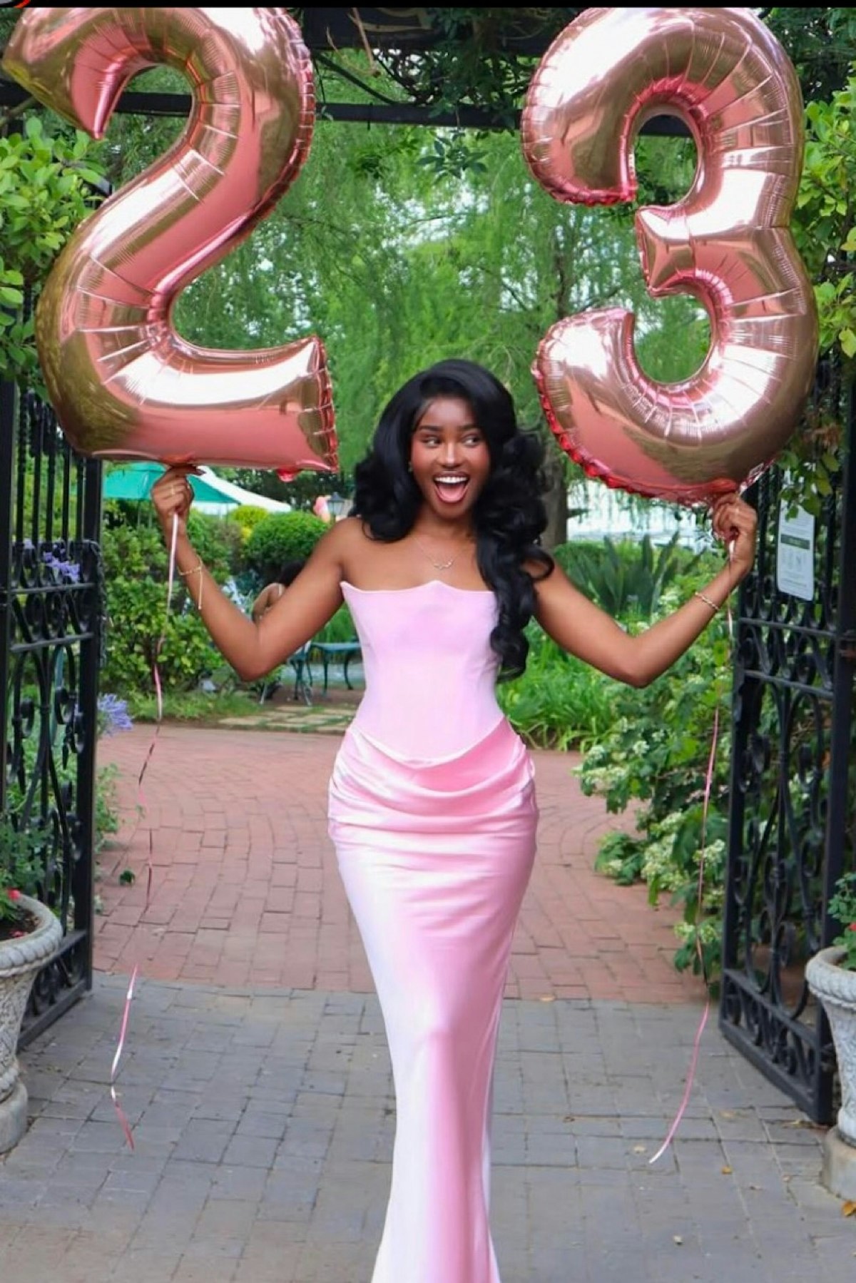Pink Strapless Ruched Silk Bodycon Elegant Maxi Dress