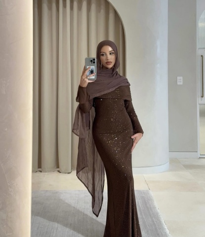 Off Shoulder Strapless Glitter Sequin Bodycon Maxi Dress