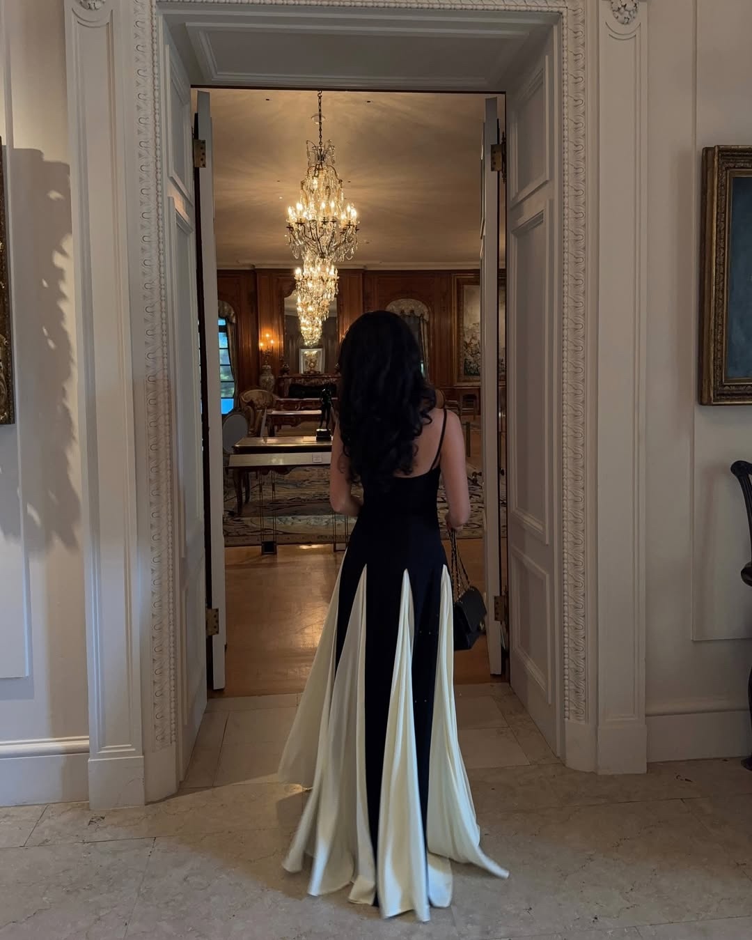 Two Tone Contrast Elegant Sleeveless Maxi Dress