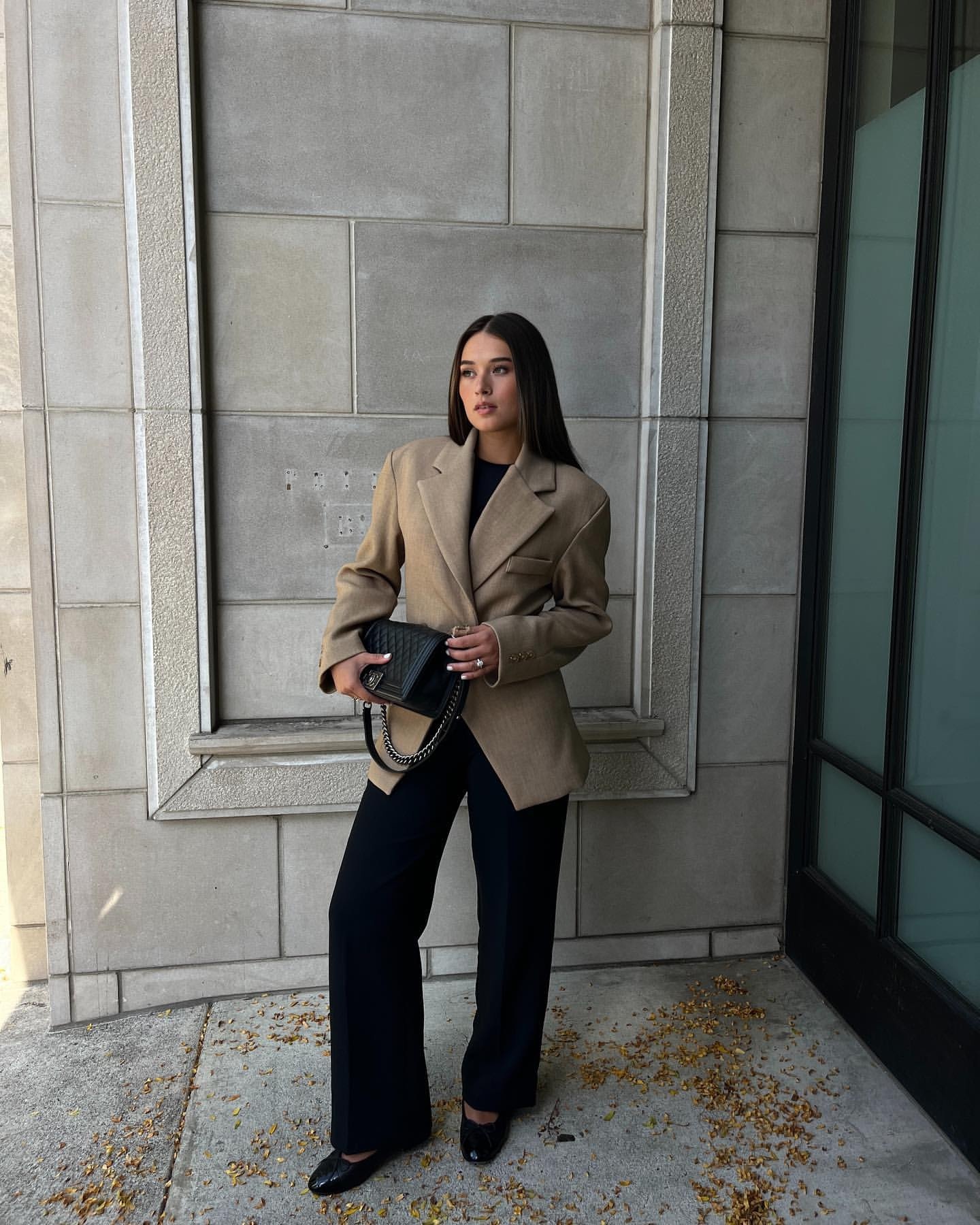 Elegant Double Breasted Button Long Sleeve Blazer