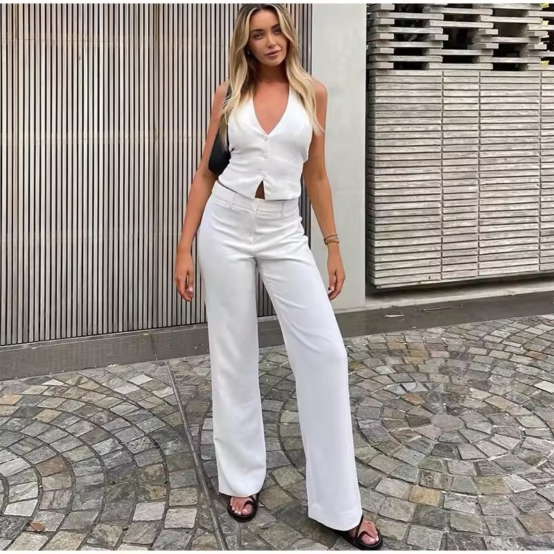 Vest & Trouser Pants Two Piece Set Elegant Outfit