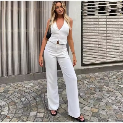 Vest & Trouser Pants Two Piece Set Elegant Outfit