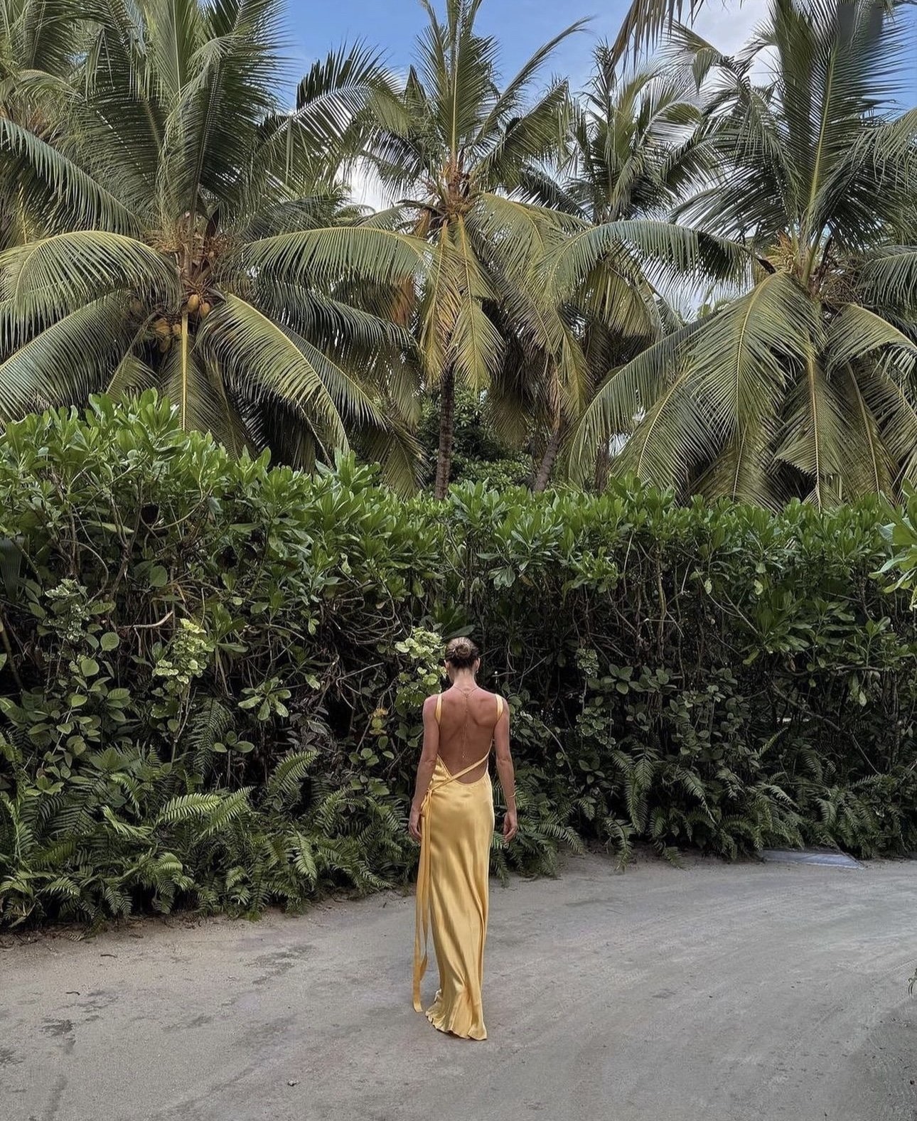 Yellow Open Back One Shoulder Backless Maxi Dress