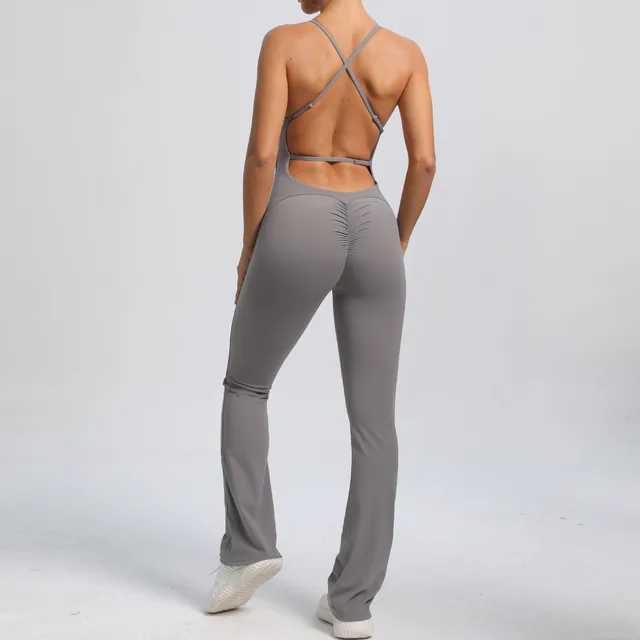 One Piece Backless Fitness Gym Outfit