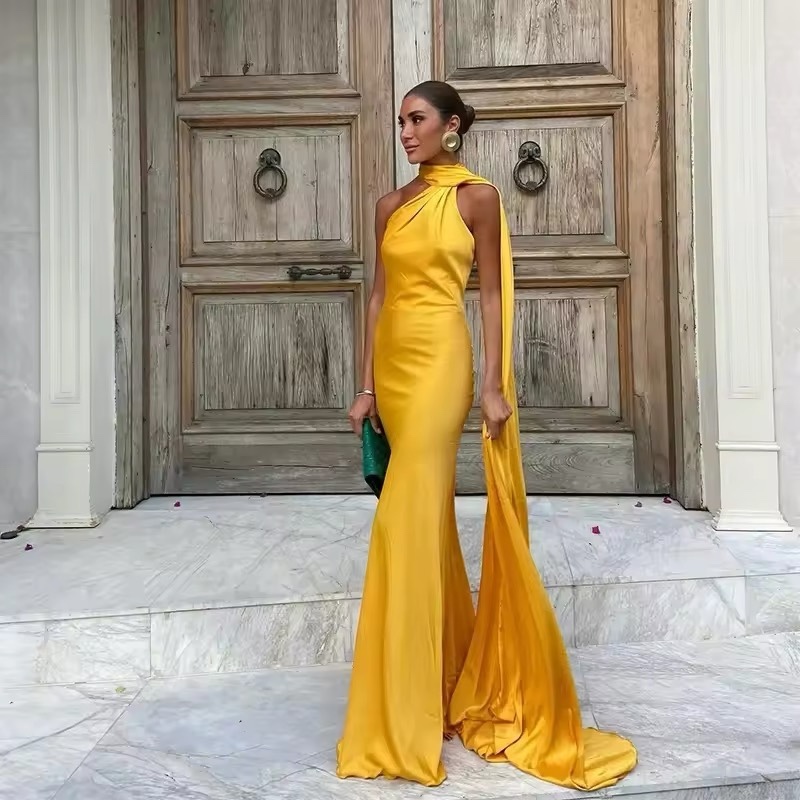 Halter Backless Sleeveless Occasion Formal Maxi Dress