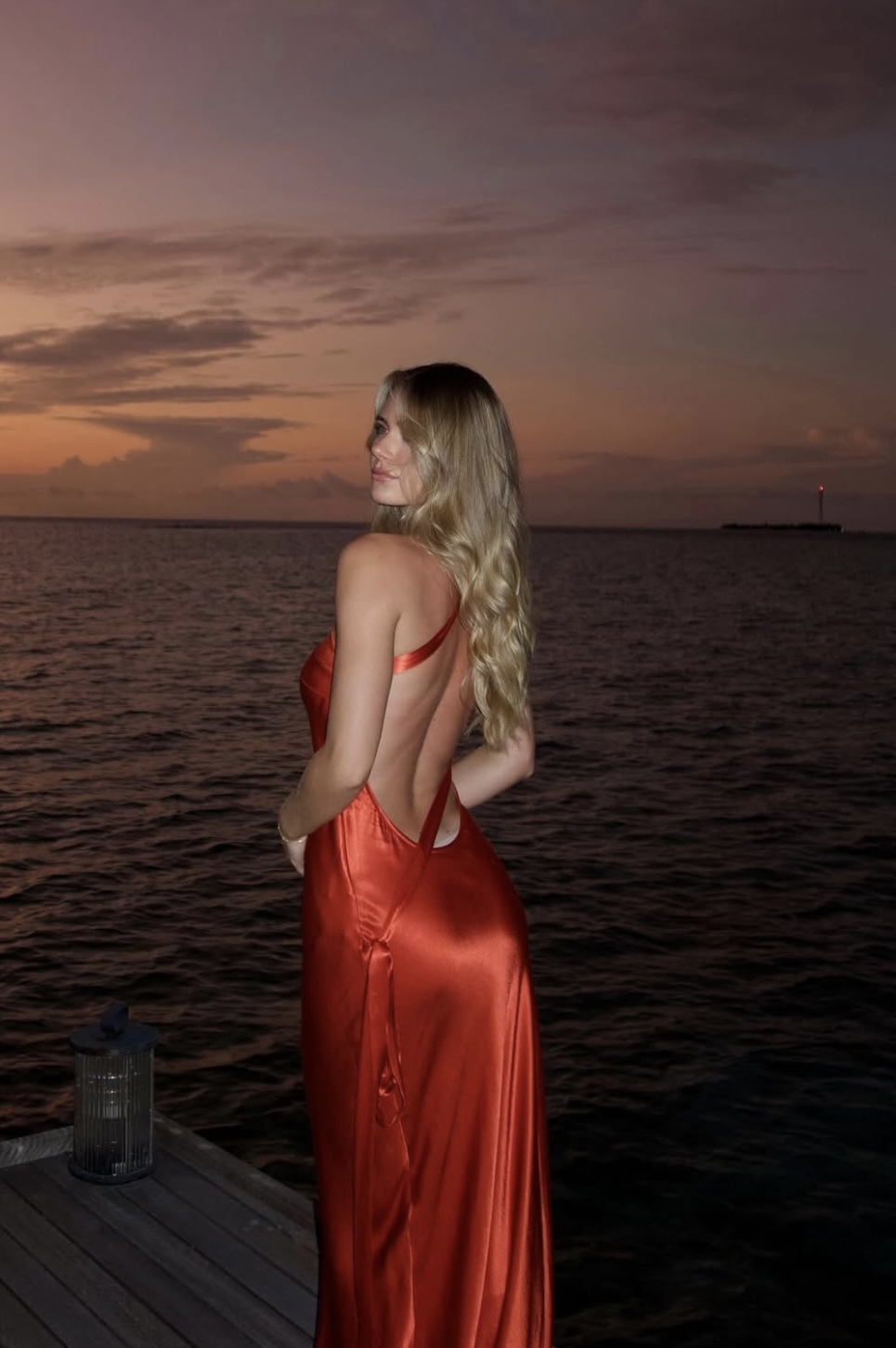 Red One Shoulder Backless Elegant Maxi Dress