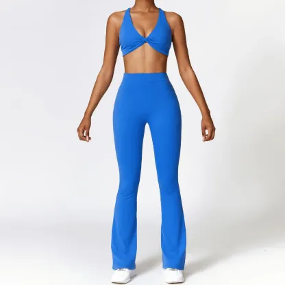 Seamless High Waist Leggings Sports Bra Gym Set