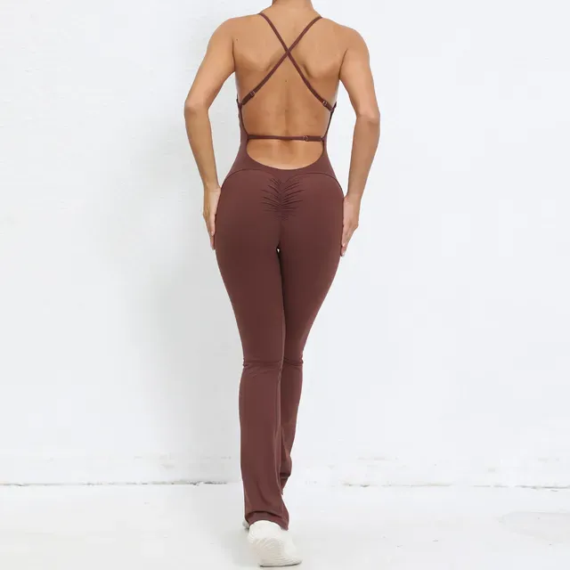One Piece Backless Fitness Gym Outfit