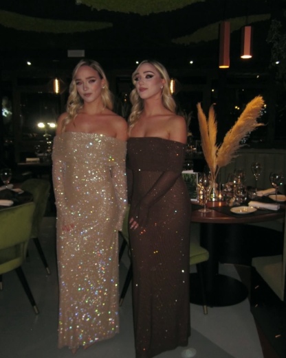 Off Shoulder Strapless Glitter Sequin Bodycon Maxi Dress