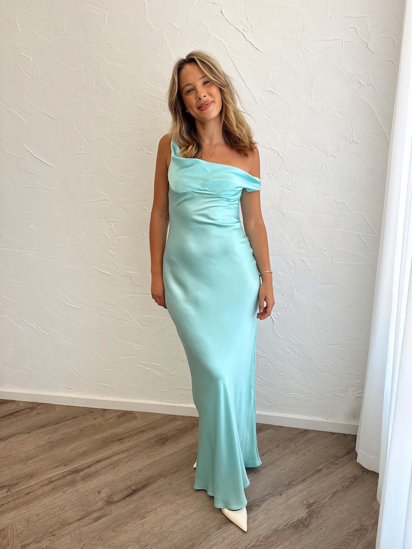 Blue Elegant Formal Occasion Maxi Dress