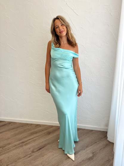 Blue Elegant Formal Occasion Maxi Dress