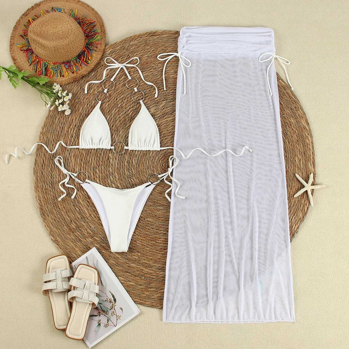 Triangle Bikini 3 Piece Set