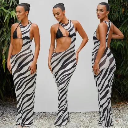 Zebra Stripe 3 Pieces Bikini Set