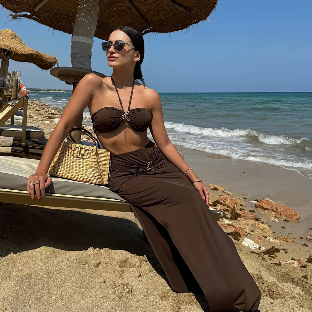 Bikini 3 Piece Set & Cover Up Skirt Set