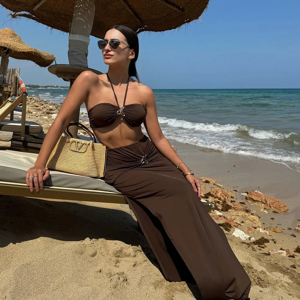 Bikini 3 Piece Set & Cover Up Skirt Set