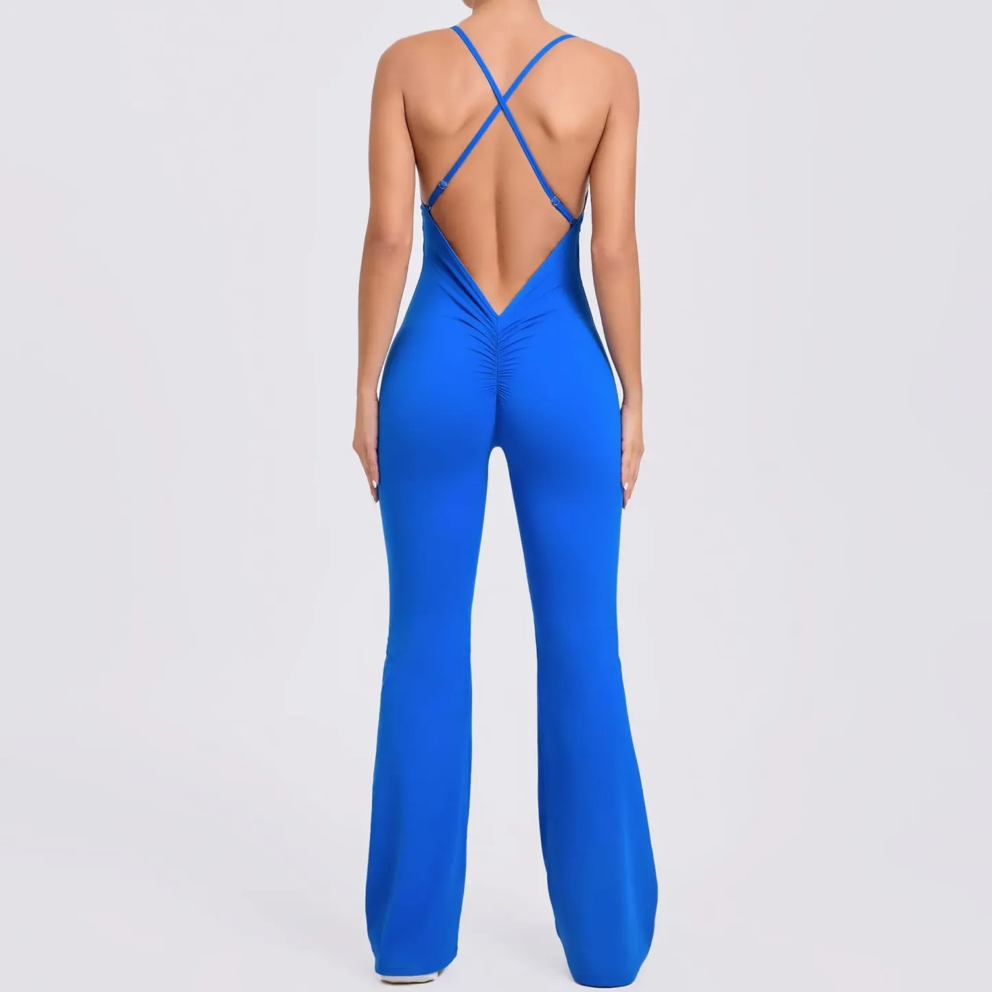 Backless Jumpsuit Gym Set Yoga