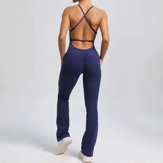 One Piece Backless Fitness Gym Outfit