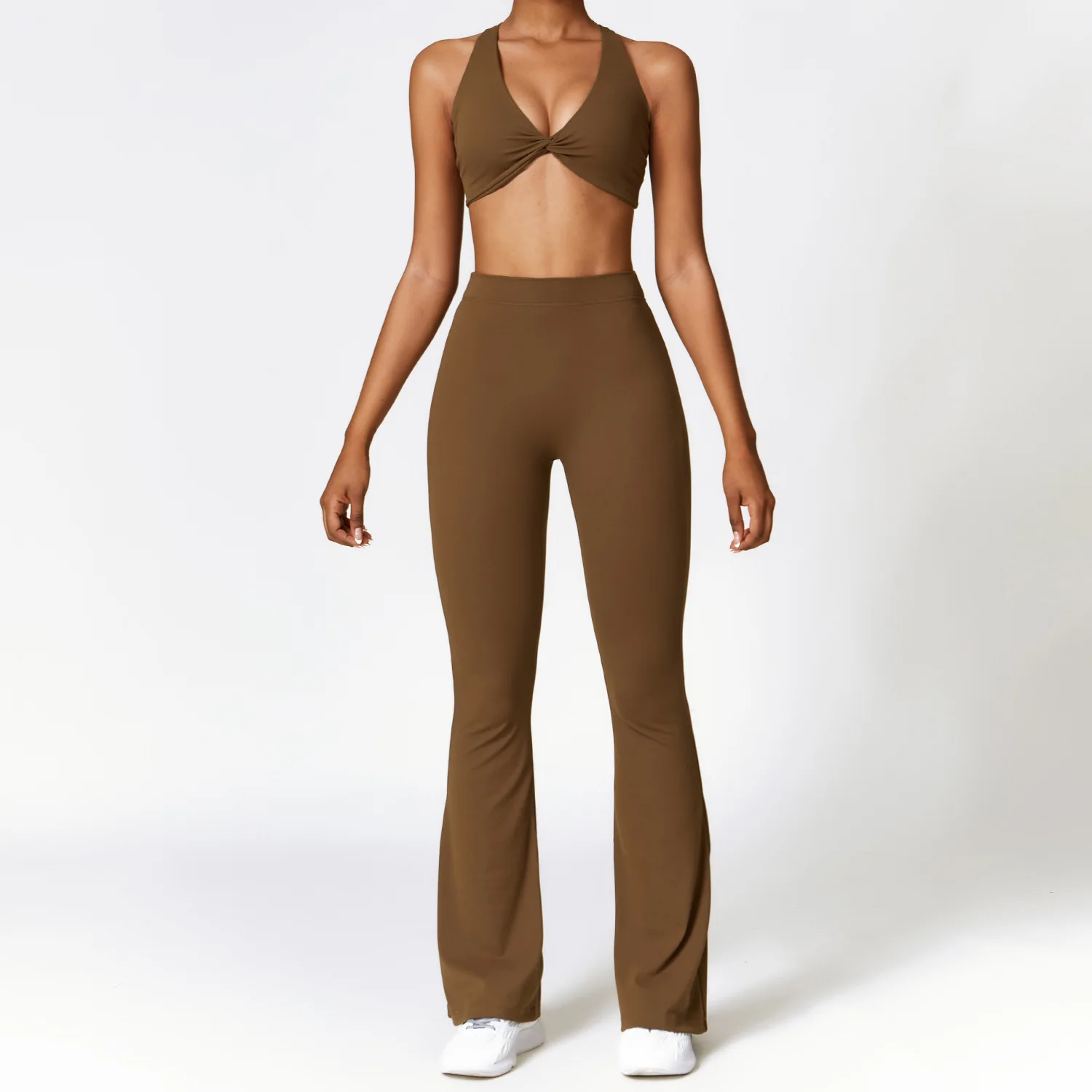 Seamless High Waist Leggings Sports Bra Gym Set