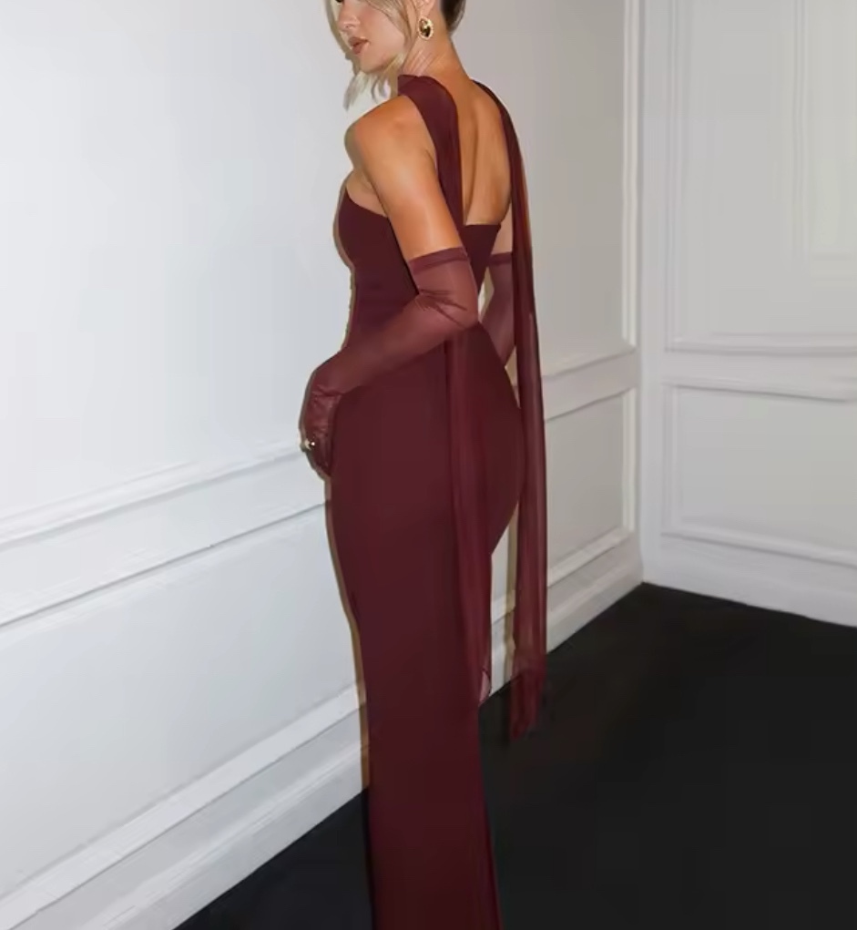Strapless Off Shoulder Elegant Evening Dress