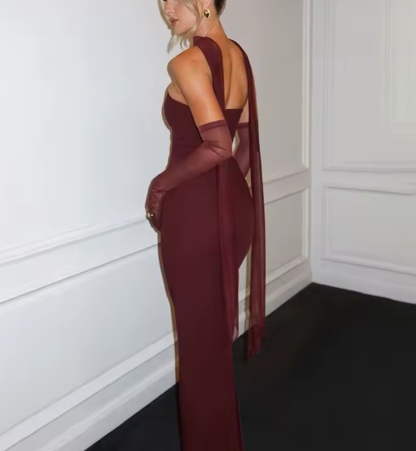 Strapless Off Shoulder Elegant Evening Dress