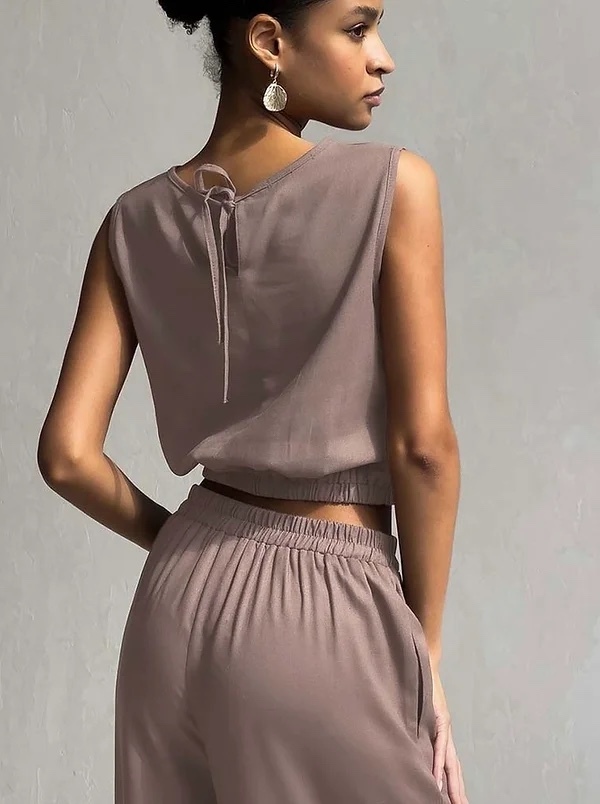 Casual Trousers Slit 2 Piece Co-ord Set
